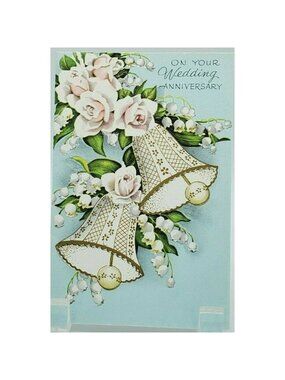 Vintage Stationary Greeting Card Fairfield Wedding Anniversary Card Envelope